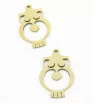 Stainless Steel Charm owl 18x12mm - 1Pc+