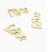 Stainless Steel Love charm 13x7x0,8mm - 1Pc+P