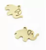 Stainless Steel Charm Elephant 10x14mm - 1Pc