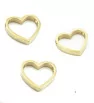 Stainless steel heart connector-pendant 15mm 1Pc
