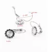 Stainless Steel Earring rivoli 6mm