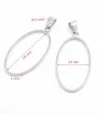 Stainless Steel frame pendant Oval - 1Pcs