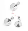 Stainless Steel Rivoli Pendants 10 and 12 mm