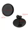 Stainless Steel Earrings 6-12mm Black - 1Pc