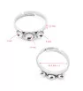 Stainless steel Finger Ring Setting 6mm - 1Pc