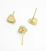 Stainless Steel Heart Ear Studs 10mm 1PC+P