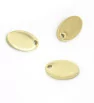 Stainless Steel Tag Pendants Oval 13x8x1,5mm - 1Pc+P