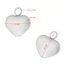 Stainless Steel heart pendant 10mm - 1Pc