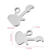 Stainless Steel guitar pendant 12mm - 1Pcs