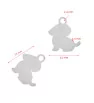 Stainless Steel Dog charm 13mm