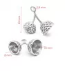 Polished Stainless Steel Balls Pendant 8-10mm