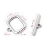 Stainless Steel Toggle Clasp 14x11mm - 1set