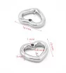 Stainless steel Hearts pendant with stud - 1Pcs