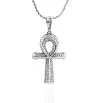 Stainless Steel rhinestone Cross pendant with chain