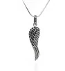 Stainless Steel rhinestone Wing pendant with chain