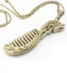 Stainless Steel Dragon hairbrush pendant with chain