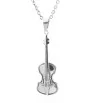 Stainless Steel Violin pendant with chain