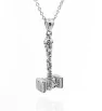 Stainless Steel Mjölnir pendant with chain