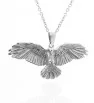 Stainless Steel Solitary eagle 35mm pendant with chain