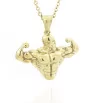 Stainless Steel body-builder pendant with chain