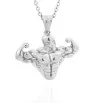 Stainless Steel body-builder pendant with chain