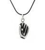 Stainless Steel Blackened baseball glove pendant with chain