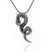 Stainless Steel Blackened Snake pendant with chain