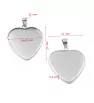 Stainless steel Heart pendant 20mm - 1Pc