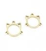 Stainless Steel Charm Cat 13mm - 1Pc