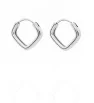 Stainless Steel earrings Tri-Edge Hoops