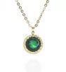 Stainless Steel Pendant Green Eye