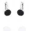 Stainless Steel earrings Noir Agate