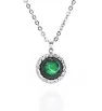 Stainless Steel Pendant Green Eye