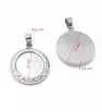 Stainless Steel round pendant 12mm