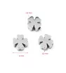 Stainless steel four-leaf clover bead 8mm - 1pc