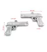 Stainless steel pistol pendant 19x30mm - 1Pc