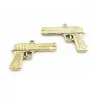 Stainless steel pistol pendant 19x30mm - 1Pc