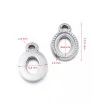 Stainless steel oval pendant 14mm - 1Pc