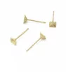 Stainless steel rivoli stud 4x4mm - 1Pc