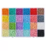 Glass Seed Beads mix 15-24 colors - 3mm