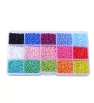 Glass Seed Beads mix 15-24 colors - 3mm