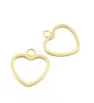 Stainless Steel frame pendant Hearts - 1Pcs