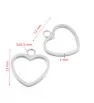 Stainless Steel frame pendant Hearts - 1Pcs