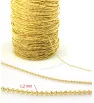 Stainless Steel balls chain 1,2-2,4mm Gold Plated - 1m
