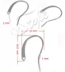 Wrought steel earring hooks - 1Pc+P