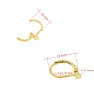 Stainless steel Lever Back Earring gold - 1Pc+P