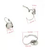 Stainless Steel 316 Earwires round 8mm - 1Pc