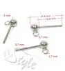 Stainless Steel Ear Stud Component 1PC+P
