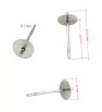 Stainless Steel Earring Post 4mm - 1Pc+P