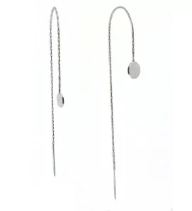 Chain Earring 316L with 6mm round - 1Pc